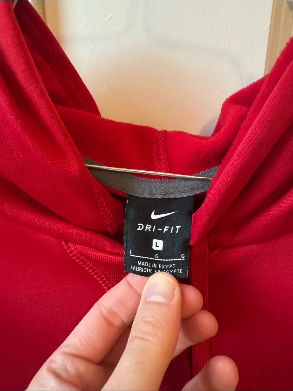 Nike Red Dri-FIT Hoodie with Hood